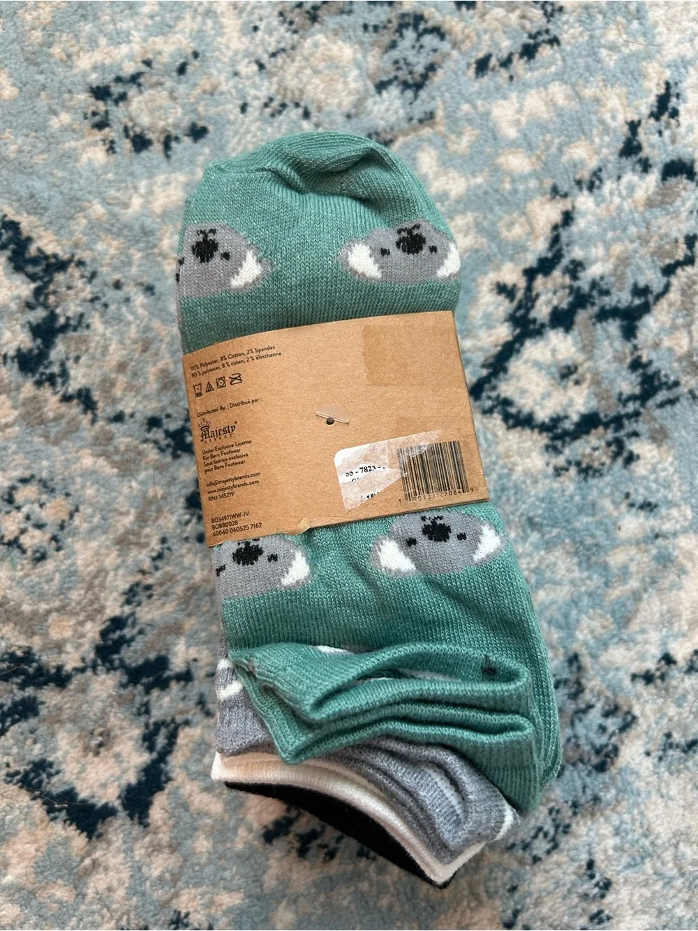 Born Patterned No-Show Socks